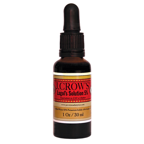 J.Crow's Lugol Iodine Solution Potassium Iodide 10% + Iodine 5% | 30ml