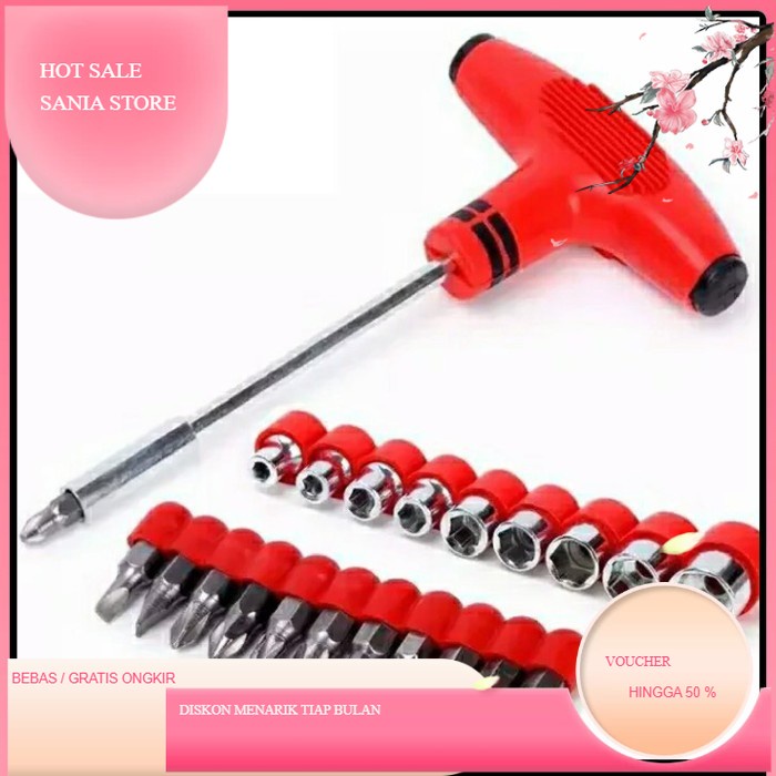 Obeng Kunci T Set Kunci Set 24 in 1 Kunci Shock 24in1 Kunci Sok Palu