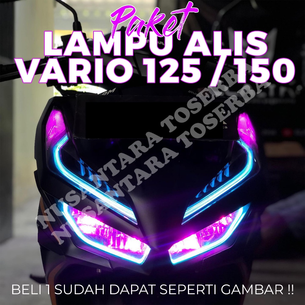 NO BINTIK LAMPU ALIS VARIO 125 150 FREE DEMON EYE SIAP PASANG