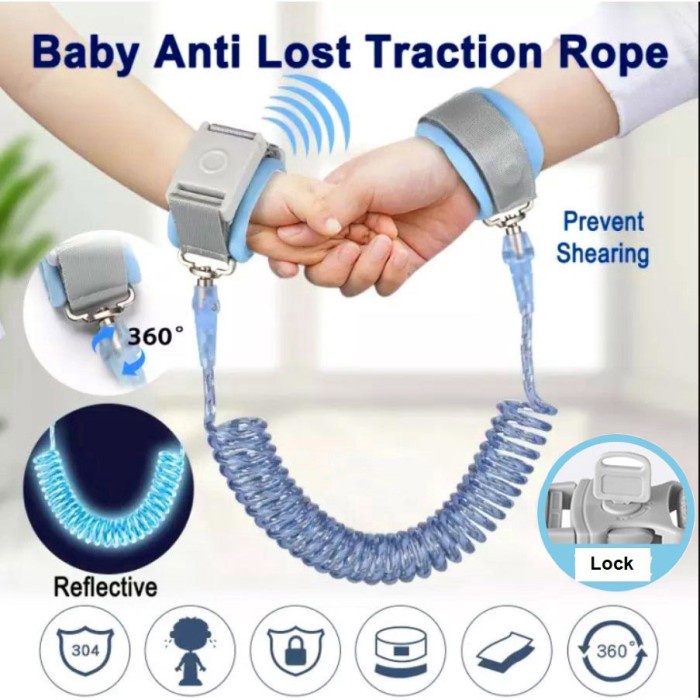 Tali Tangan Balita Harness Anti Lost Babyplay Wrist Link Kids 2.5 M