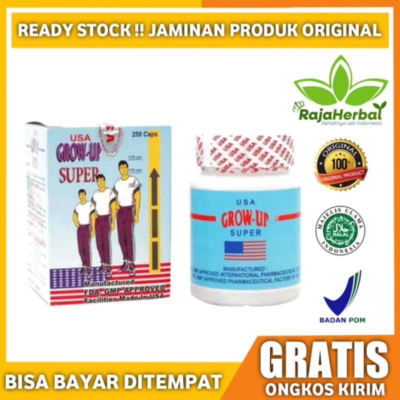 Grow Up USA Original 100% Asli Obat Peninggi Badan Paling Ampuh - GROW UP SUPER USA