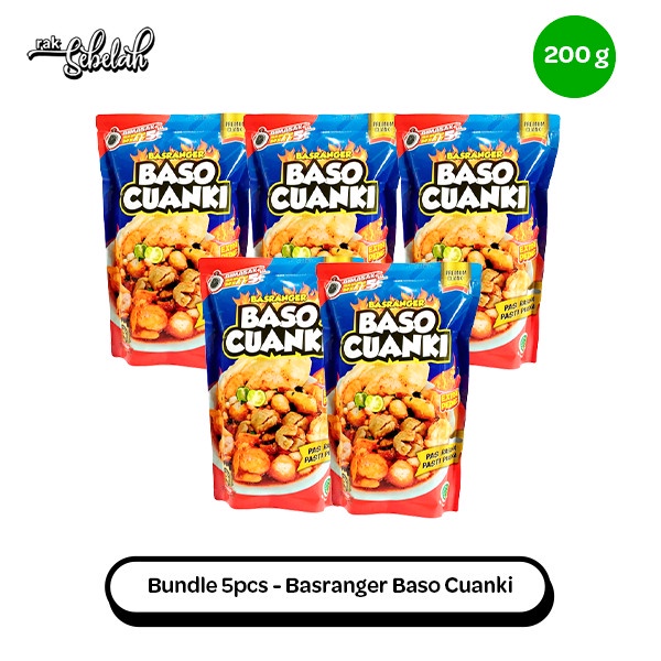 

Bundle 5pcs Basranger Baso Aci Cuanki Extra Pedas 200g Makanan Instan Ready to Eat | Rak Sebelah