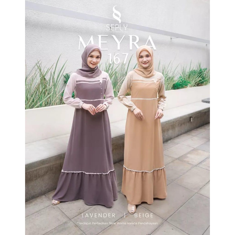 SEPLY MEYRA 167 gamis ETHICA Bahan :  Meyra 167 Lavender : Wolfis Premium + Brice Meyra 167 Beige : 
