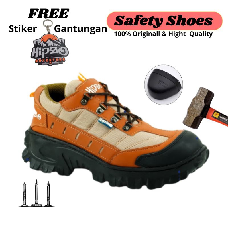 HIPZO M52 Sepatu Safety Kerja Proyek Sepatu Safety Tambang Pria Sepatu Kerja Kontraktor Anti Air