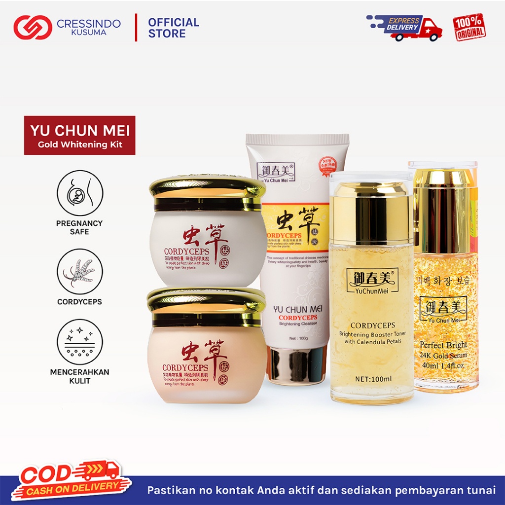 [ Selvi Djong Exclusive ] [BPOM ORIGINAL LOKAL] YU CHUN MEI Cordyceps Whitening KIT - Cocok untuk Semua Jenis Kulit
