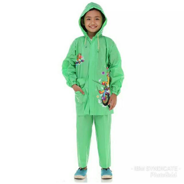 Tiger head jaket celana boy and girl 68329 / jas hujan anak / jas hujan anak tiger head