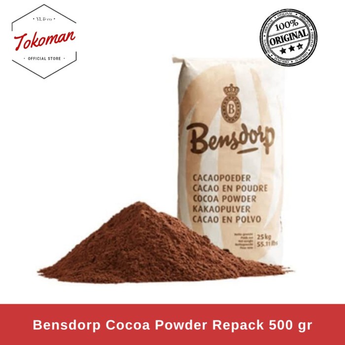 

MS-59 Bensdorp Cocoa Powder Repack 500gr /Coklat Bubuk - Asli Tanpa Campuran