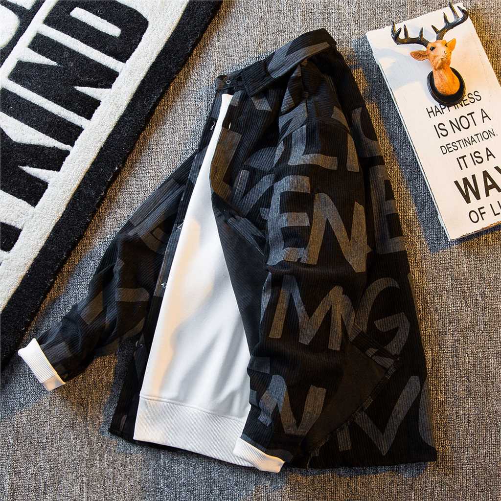 Corduroy shirt men's vintage shirt jacket