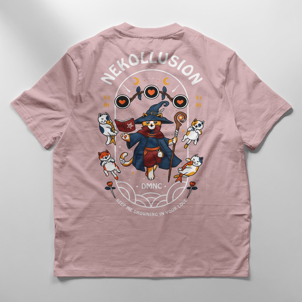 NASYA APPAREL - DMNC Wizard Cat Oversize Pocket T-Shirt