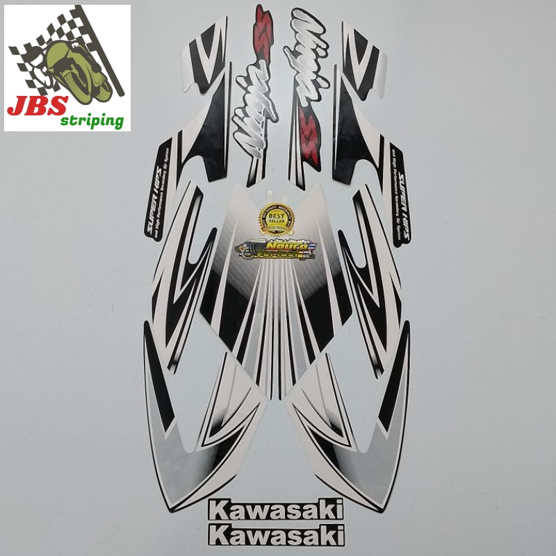 Striping ninja ss stiker kawasaki ninja ss 2010 putih