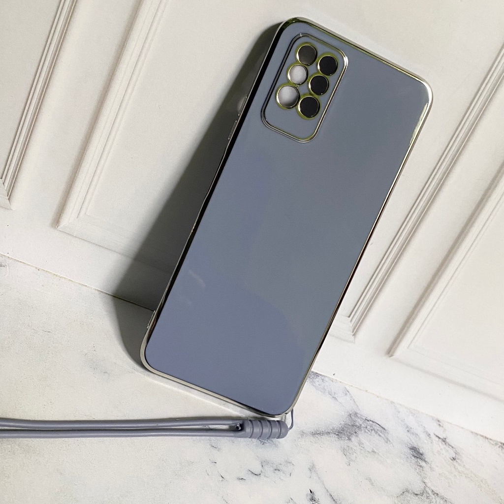 Case Infinix Note 8 Casing Luxury 6D Softcase Plating Free Tali Strap