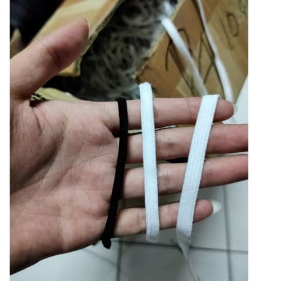 Karet Elastis Elastik Kolor Baby Elastis Kiloan - 3cm, Putih