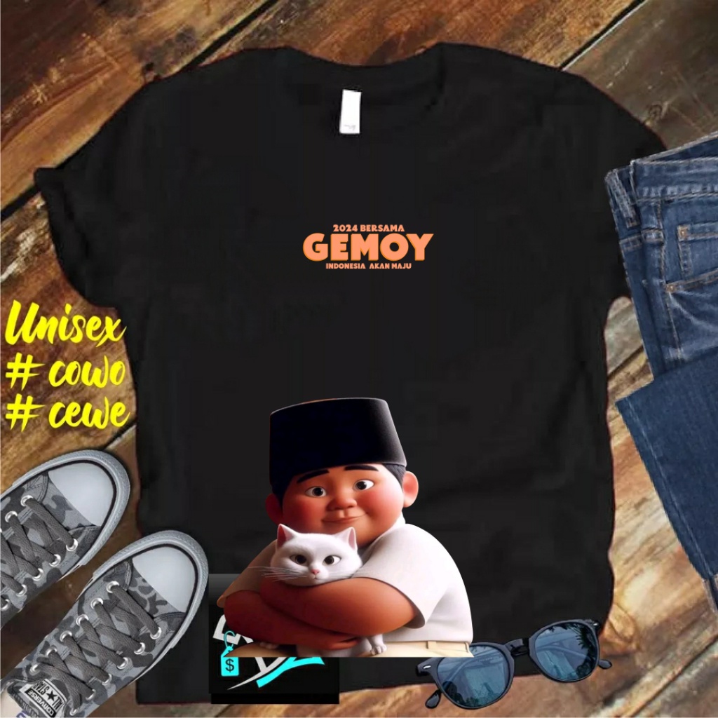 Kaos gemoy prabowo indonesia maju kaos relawan probowo gibran distro kaos