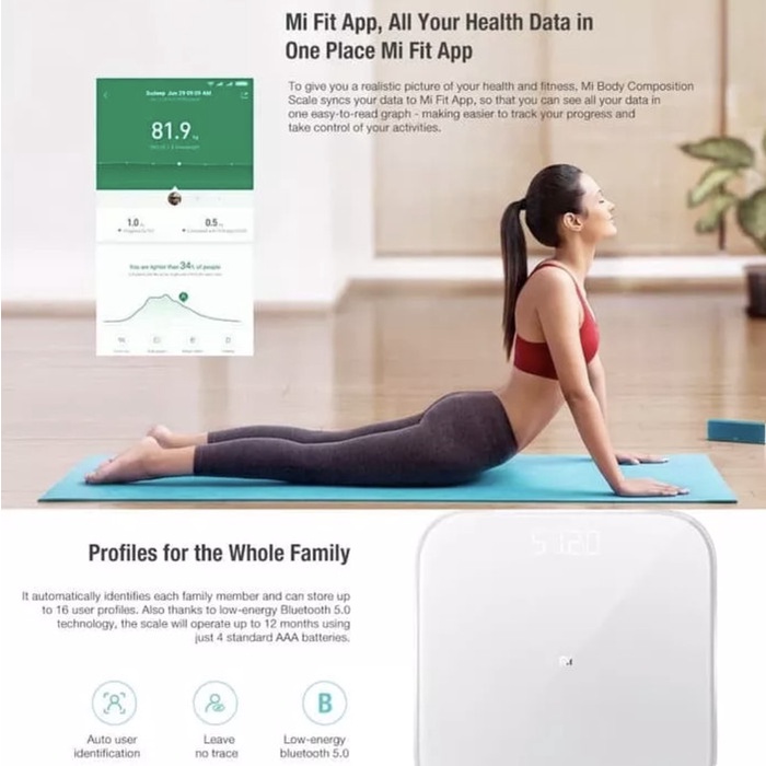 Xiaomi Mi Smart Scale 2 - Body Fat Composition Scale 2 Timbangan Badan