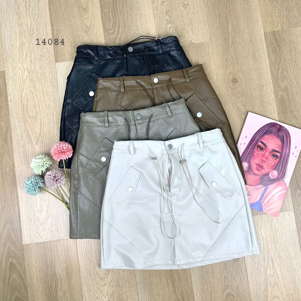 ROK PENDEK HP POLOS LATEX ACC TWIN POCKET SAMPING VARIASI PINGGANG SERUT + KARET BELAKANG PREMIUM WA