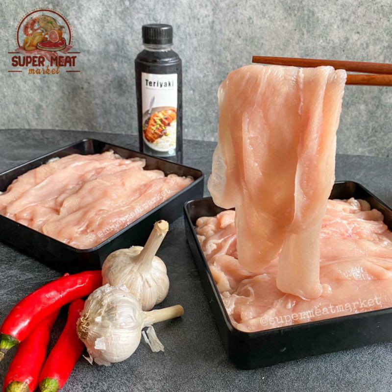 

COD 1kg Dada Ayam Slice 1mm