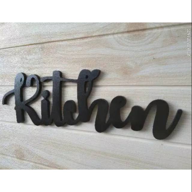 Hiasan Dapur Tulisan Kitchen Huruf Kayu Timbul Tulisan Dinding