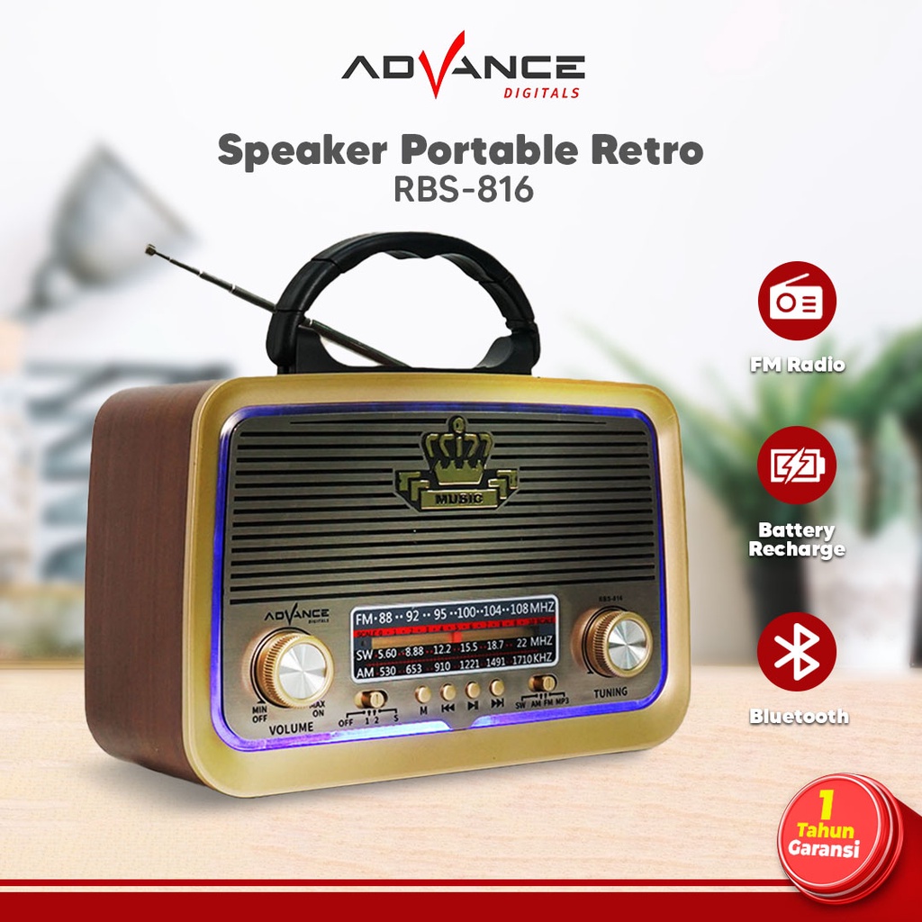 Advance Speaker Advance radio portable RBS816 -Speaker mini portable - Radio mini portable -Garansi 