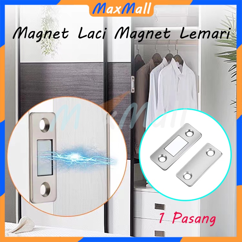 5PCS Magnet Pintu Lemari Laci Kotak Coklat Putih Besi Magnetic Door Closer Stopper Magnet Perekat Pi