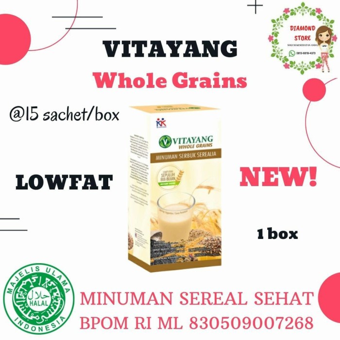 

[ READY STOCK ] Vitayang Whole Grains / Sarapan Minuman Sereal Sehat Rendah Kalori