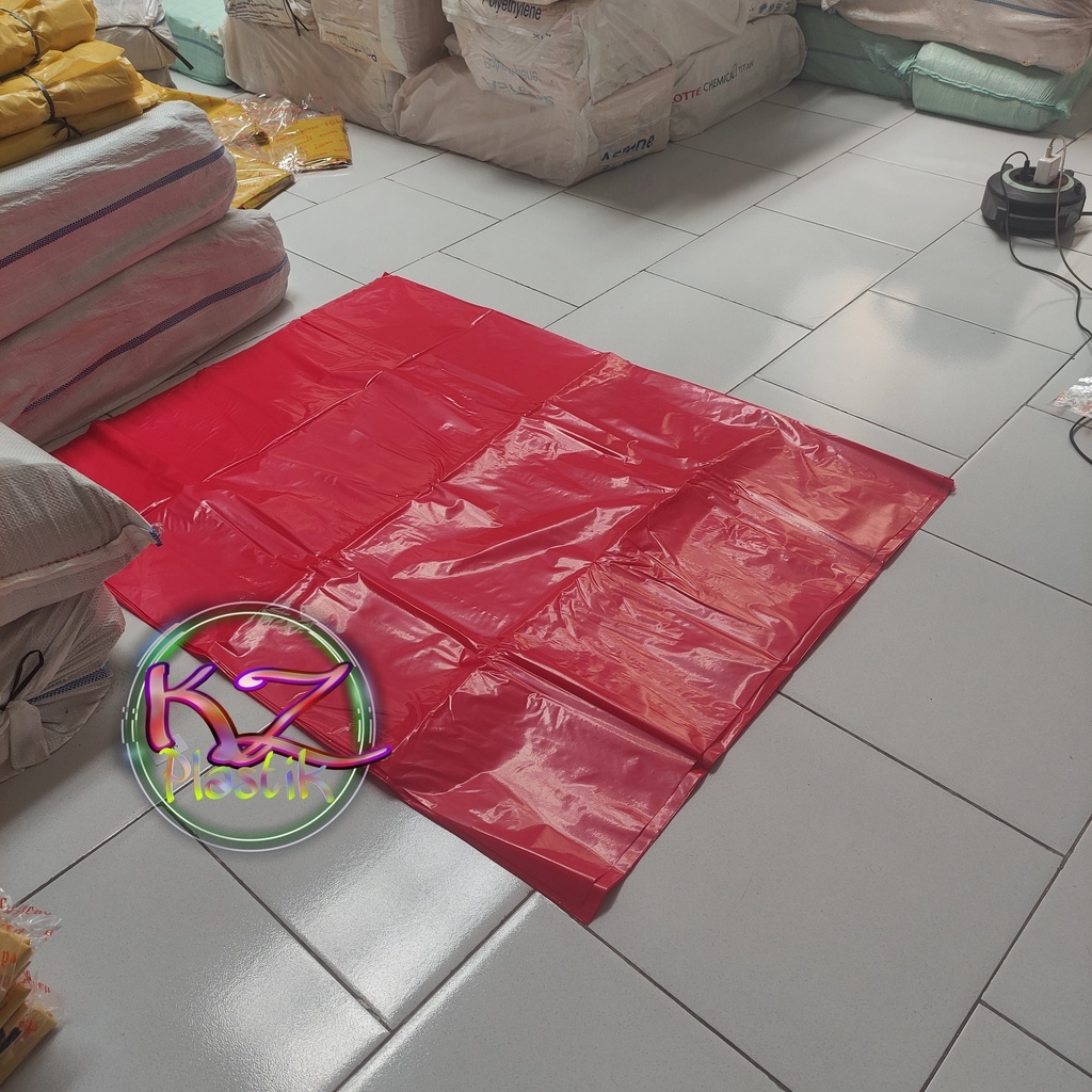 Kantong Plastik Besar Serba Guna 90x120cm Merah / Kantong Plastik Sampah Barang Laundry dll 90 x 120
