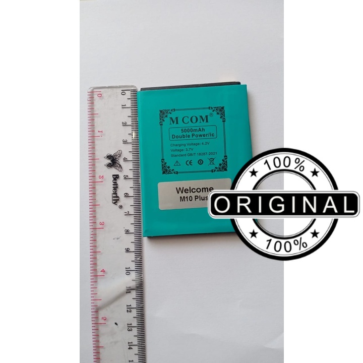 Battery Batere Batre Baterai Double Power Mcom Welcome M10 Plus Kapasitas 5000 Mah