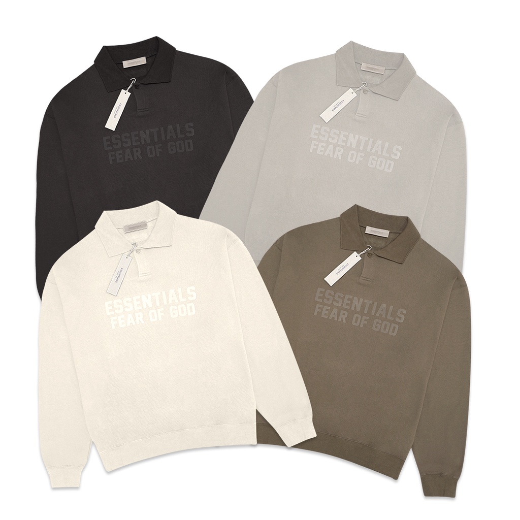 FOG Essentials Center Solid Velvet Polo Sweatshirt