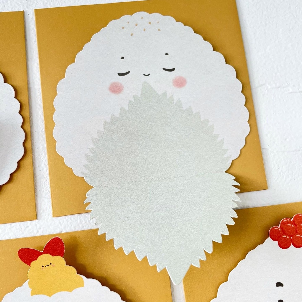 ONIGIRI Card by MENTOL ART / Kartu Ucapan Ilustrasi Lucu Cute