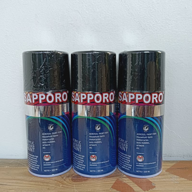 cat semprot cat spray sapporo chrome crome 300cc stainless chrome 300cc