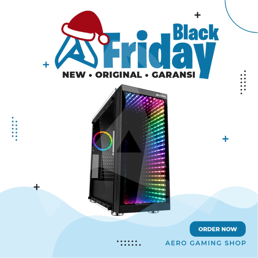 Casing DA Mirror RGB Gaming Case