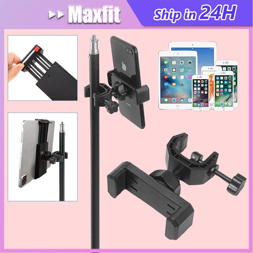Universal Clamp Plus U Penjepit Hp Mount Holder Smartphone Jepitan Baut Di Tripod Monopod Untuk Vlog