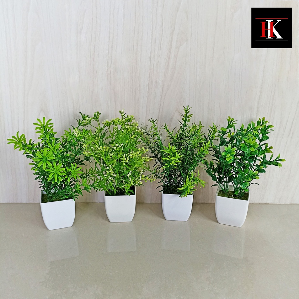 Bunga Hias Plstik Pot Meja Tamu