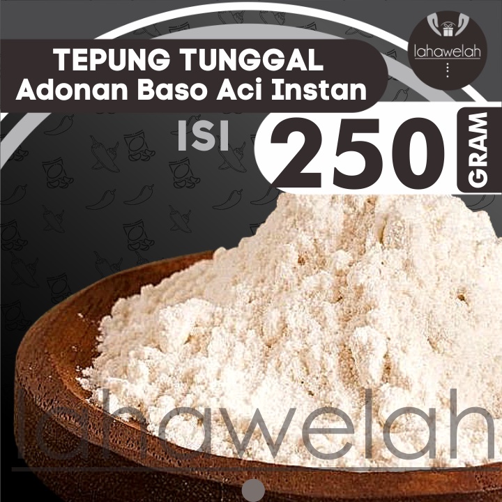 

Tepung untuk bahan membuat Cilok Pentol Baso Aci siap pakai 250g by Lahawelah