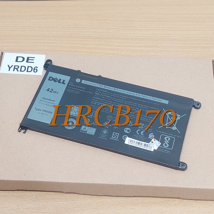 Baterai Laptop Dell Latitude 3400 3300 3500 3410 3510 3401 3501 YRDD6 -HRCB