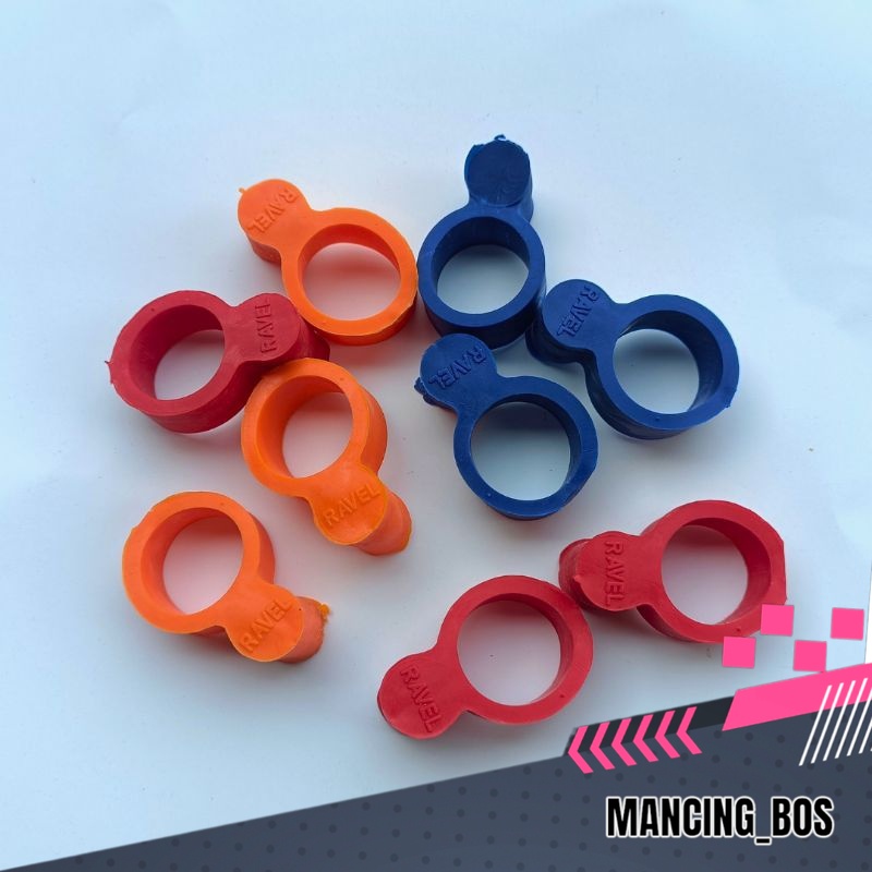 Stoper joran - bahan karet elastis - aman buat gagang joran - Jalu joran pancing - WARNA RANDOM