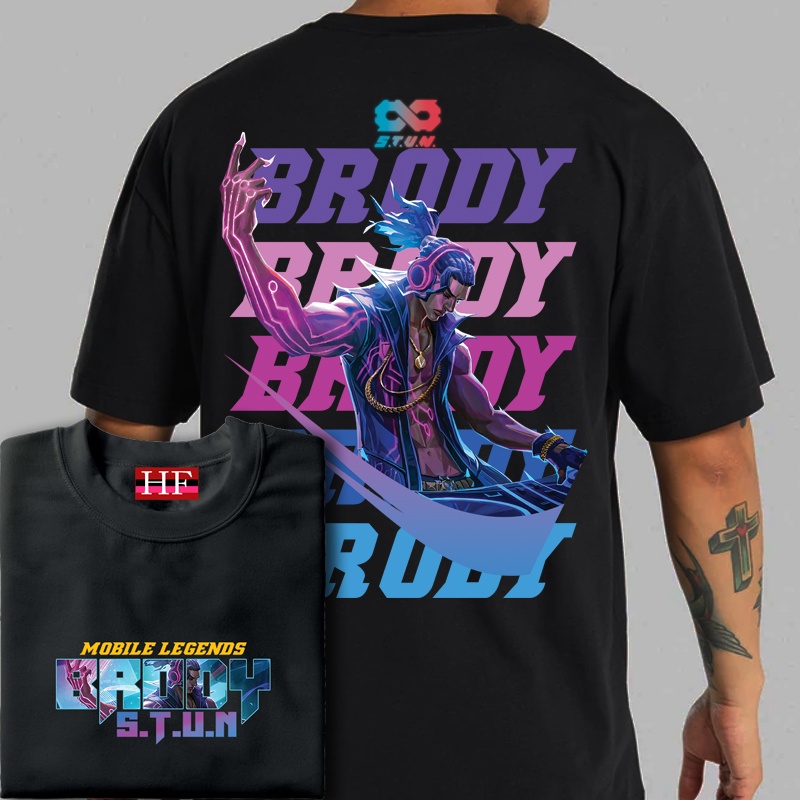 Shirt Brody Tshirt Mobile Legends shirt STUN skin mlbb Kaos Unisex Size