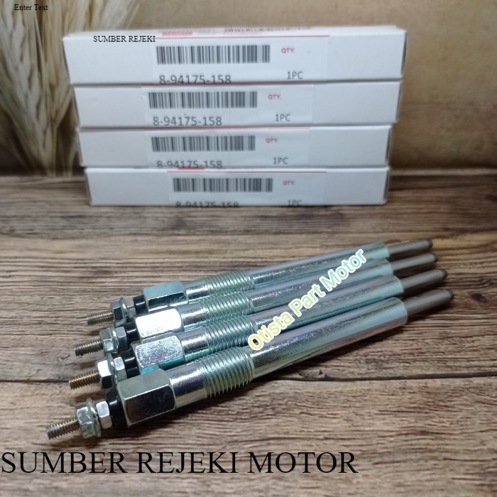 BUSI PEMANAS GLOW PLUG SET SUZU DMAX D-MAX D MAX OLD LAMA 4JH1 4 PCS