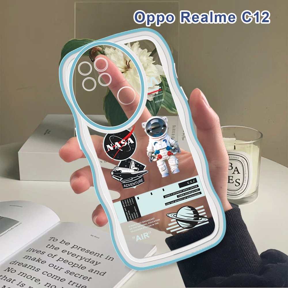 Casing Untuk Realme C12 C11 2021 C20 C20A C21 C21Y C25Y C15 C17 C2 Soft Case Nasa Astronaut Shockpro