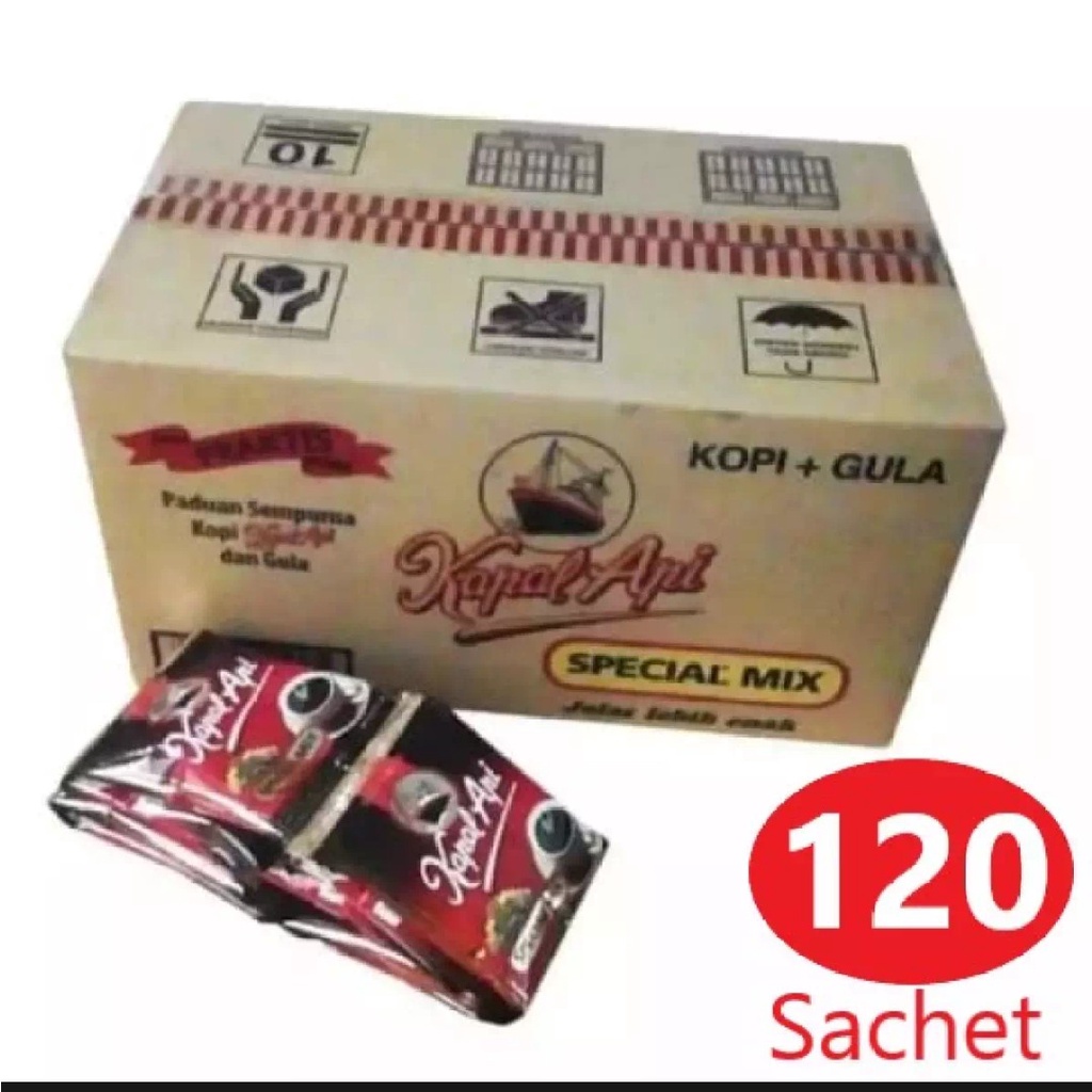 

PAKET 120 Sachet - KOPI KAPAL API Special Mix Kopi + Gula / Kopi Kapal Api 2in1 / Kopi Hitam - Murah