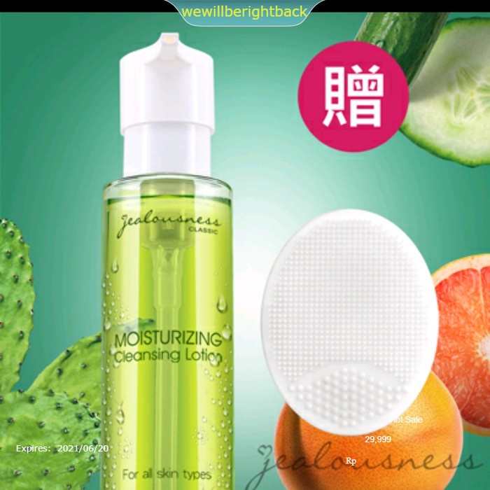 Jealousness Moisturizing Cleansing Lotion Pembersih Wajah original