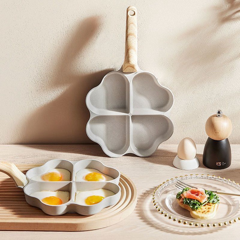 4 Hole Frying Pan Wajan Penggorengan Telur Pancake Steak Pan Cooking  Cocok untuk semua kompor