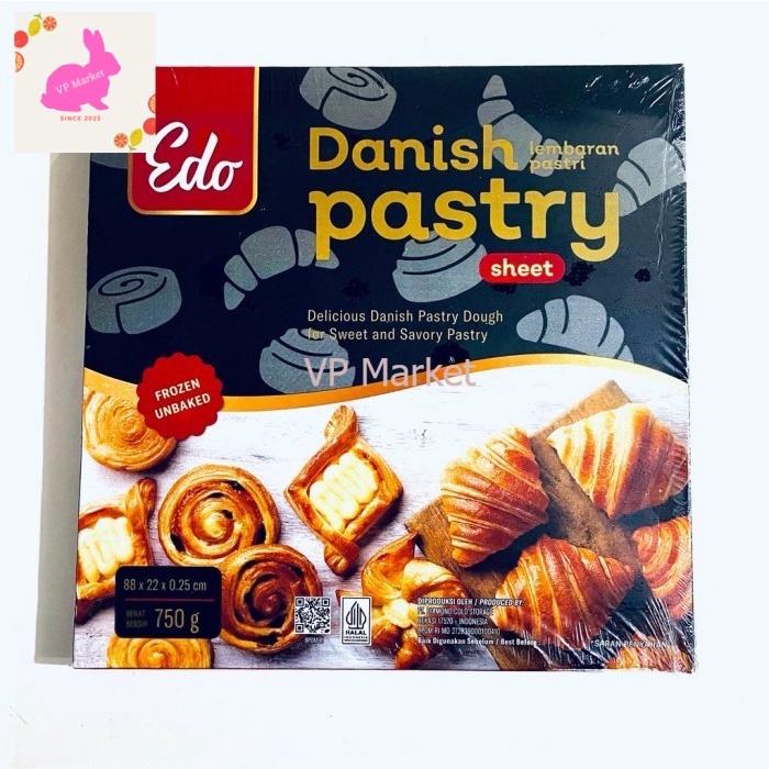 

EDO danish pastry sheet 750gr Kulit Pastry