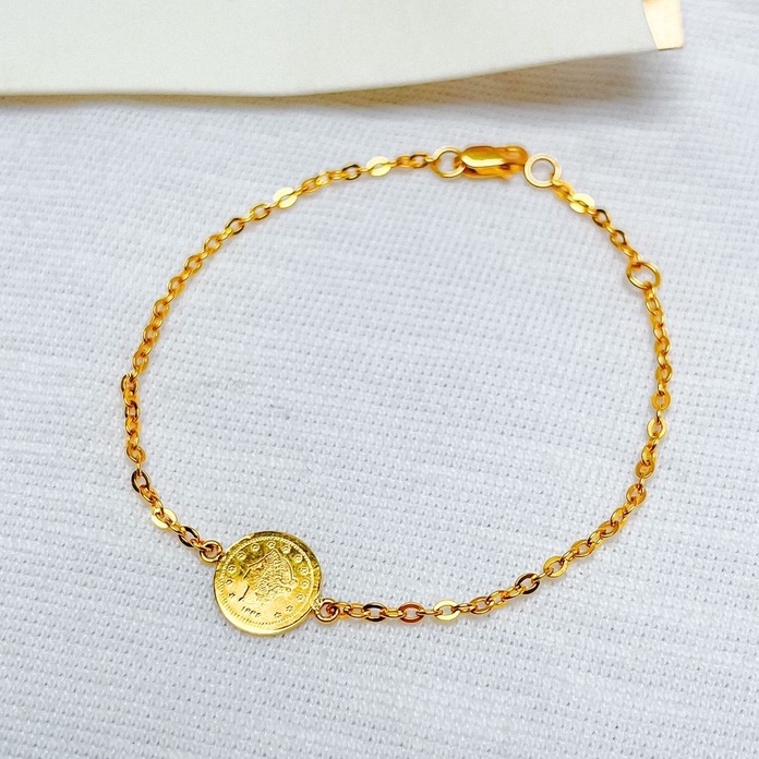 Gelang tangan anak dan dewasa emas asli kadar 700 70 16k 750 75 17K rantai polo nikita paperclip lio