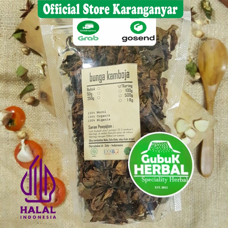 

BUNGA KAMBOJA KERING 250gr / Plumeria / JAMINAN MURNI / DIPETIK DARI TUMBUHAN SEGAR & DIKERINGKAN DI TEMPAT BERSIH