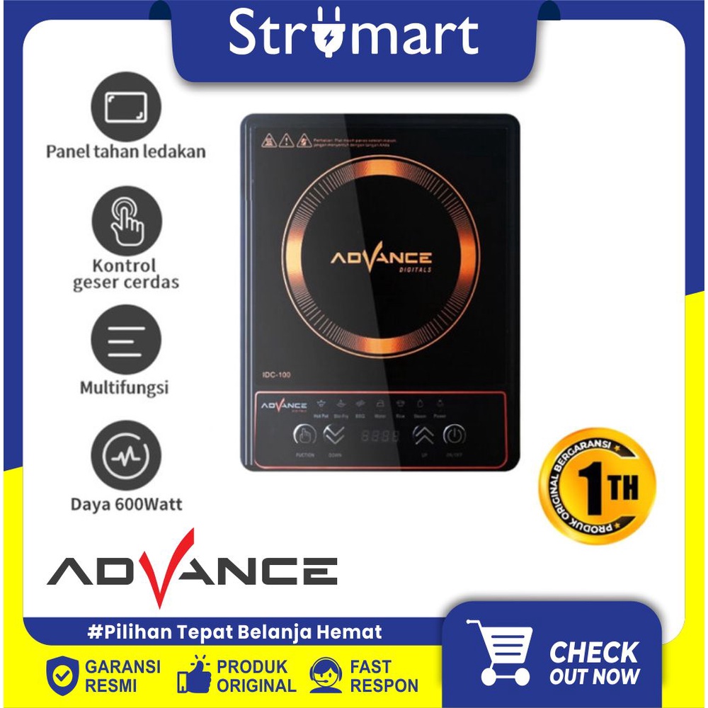 KOMPOR INDUKSI LISTRIK ADVANCE IDC-100 HEMAT LISTRIK