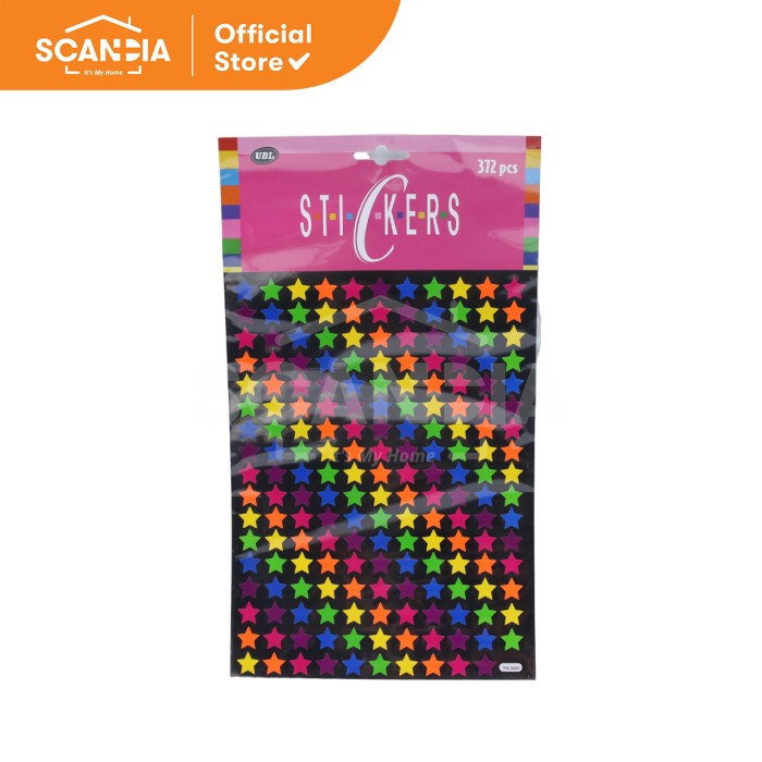 

SCANDIA Stiker Emoji Stickers Neon 2 Sheets Stars (SL0021)