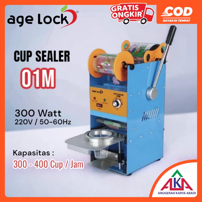 Cup Sealer AGE LOCK 01M Mesin Press Gelas Kecil / Sedang / Besar / Jumbo