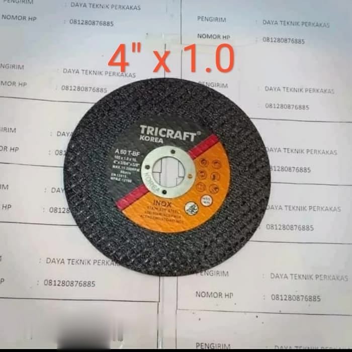 BATU POTONG 4 X 1 TRICRAF - BATU CUTING BESI - GURINDA POTONG BESI 4" dtp ori gerenda potong