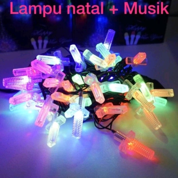 Lampu Natal Musik Warna Warni Lampu Tumbler Lampu Hias Natal + Musik - Non Musik