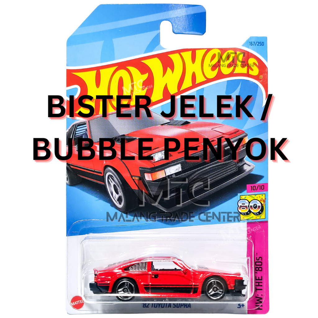 Hot Wheels 82 Toyota Supra Merah Blister dan Bubble Jelek